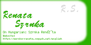 renata szrnka business card